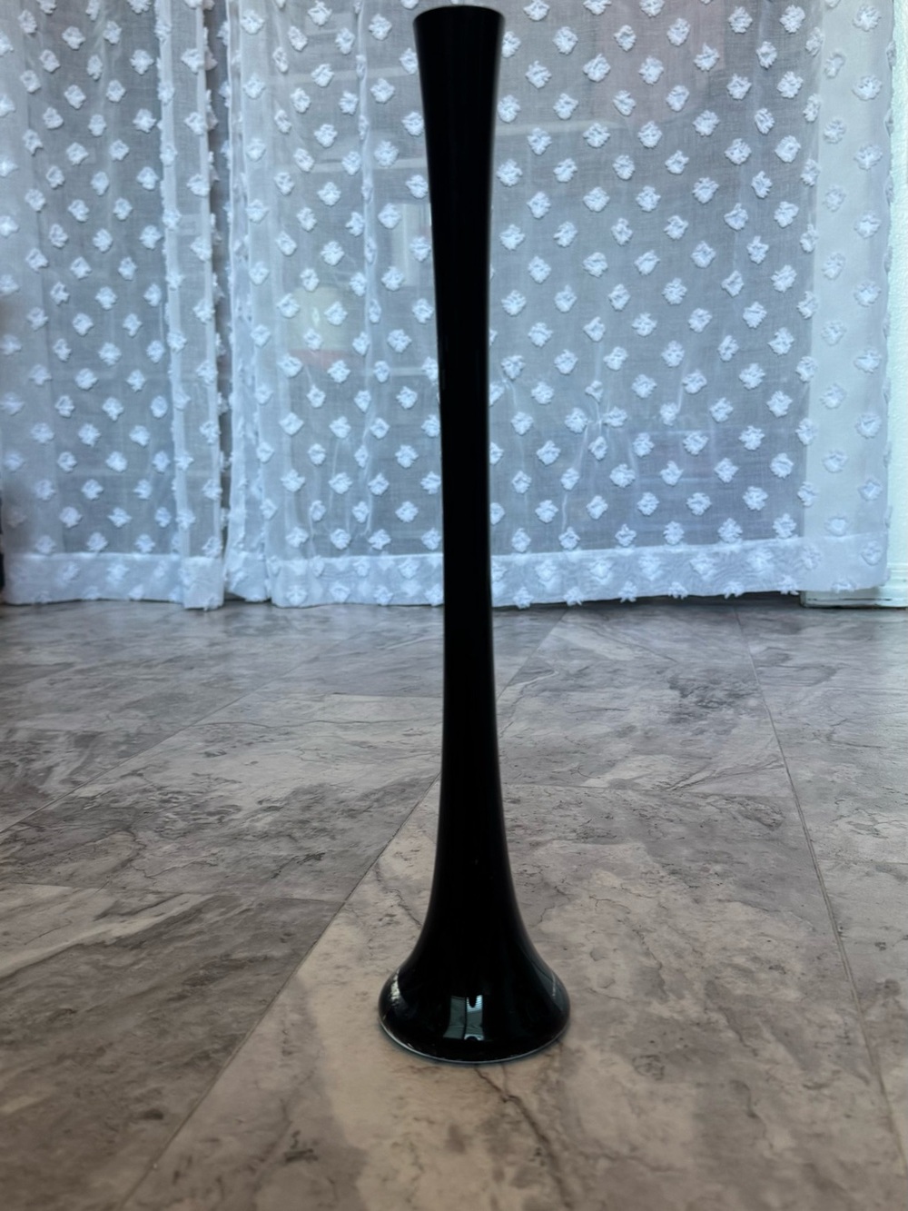 Black Decorative Bud Vase - Sleek Modern Accent